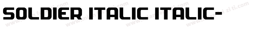 Soldier Italic Italic字体转换